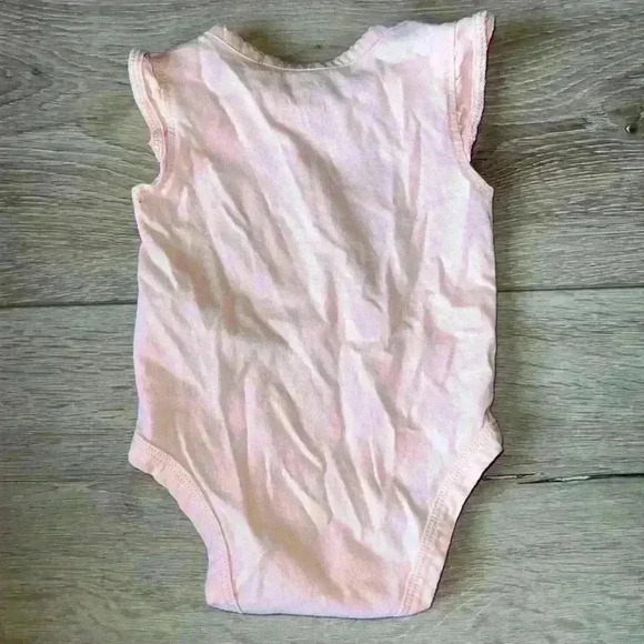 5/$10 Carter’s Baby Girl Light Orange/Pink Little Sister SS Onesie Size 3 Months - Picture 3 of 3